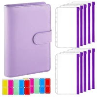 a6 binder pu budget planner refillable notebook covers 6 holes binder pockets pvc zipper money saving envelope budget binder