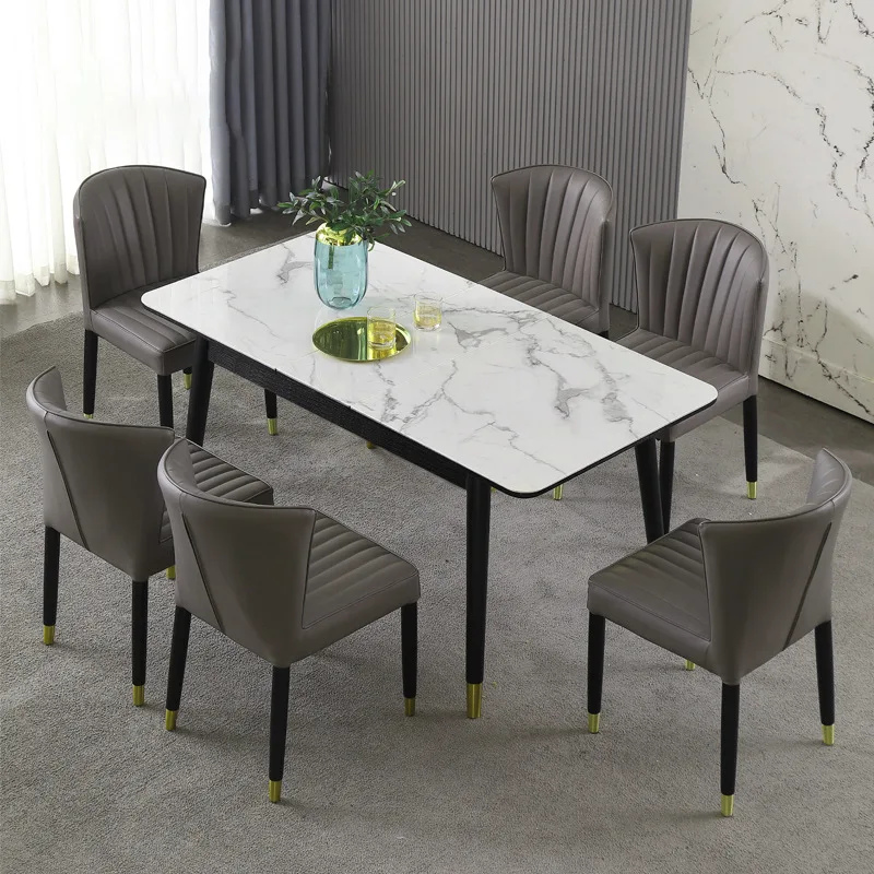 Скандинавский мраморный Телескопический обеденный стул для маленькой квартиры