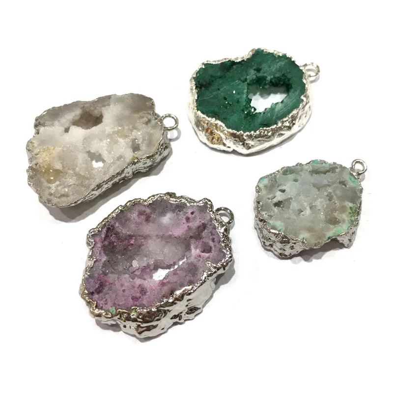 Натуральная Подвеска из камня и хрусталя изысканные аксессуары неправильной