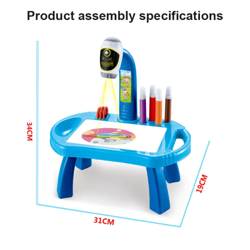 Children LED Projector Art Painting Table Toy Multifunction Kid Electric Lamp Educational Toys For Montessori | Игрушки и хобби