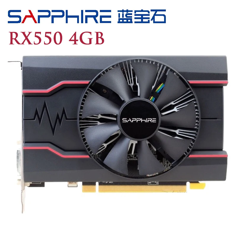 Видеокарта SAPPHIRE RX 550 4 ГБ GDDR5 RX550 4G D5 для AMD Radeon 500 series|Видеокарты| |