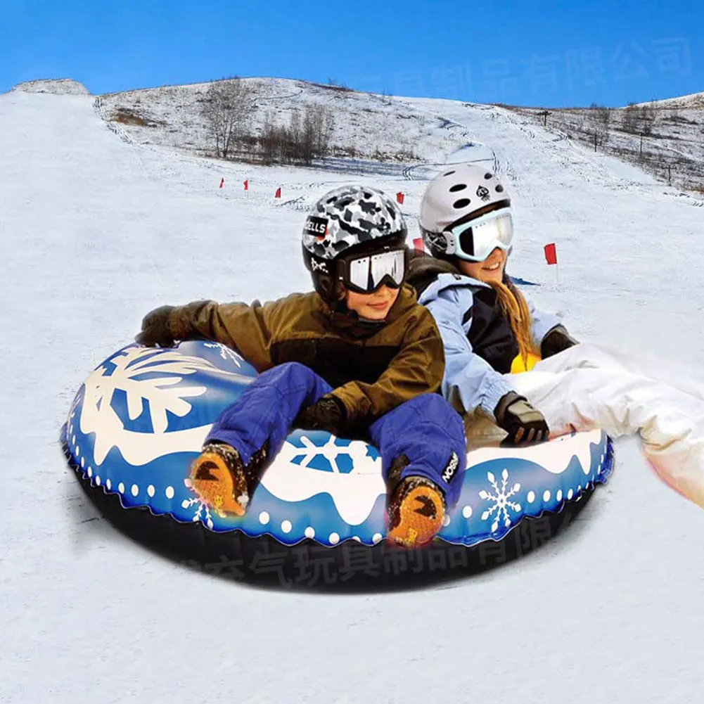 

Raft With Handle Snow Tube Winter Outdoor Sturdy Toy Durable Ski Circle PVC Adults Childern Family Games Inflatable Sports