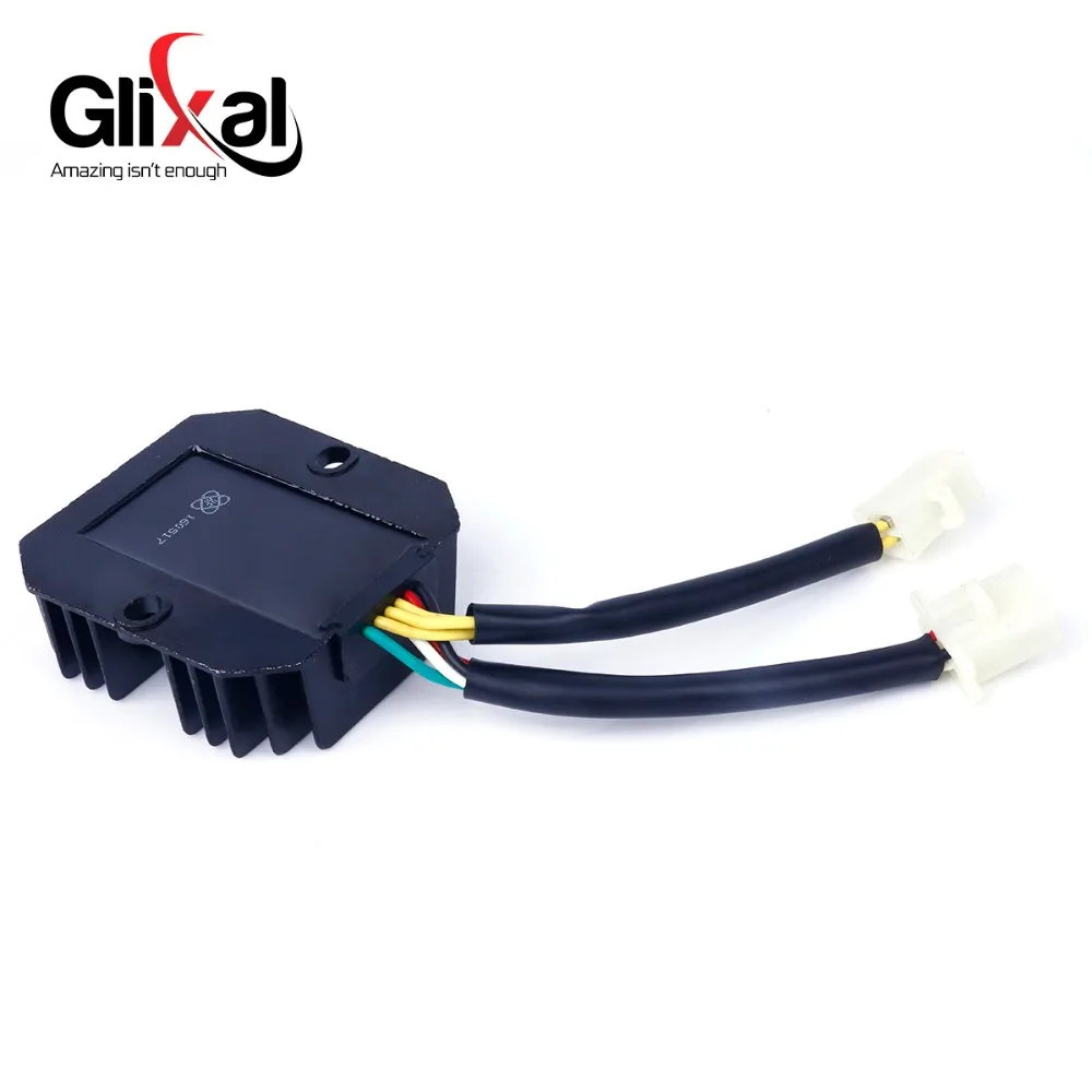 Регулятор напряжения Glixal, выпрямитель GY6 125cc 150cc 152QMI 15QMJ, скутер, мопед, квадроцикл (2 штекера, 7 проводов) (art.: 7a56ff8c2) - 7a56ff8c2