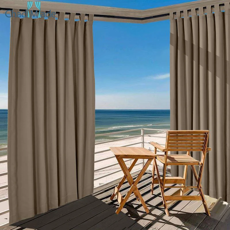 

Gazebos Outdoor Curtains Windproof Outdoor Garden Curtains Rustproof Fading Resistant Drapery EDITH Gazebo Curtain Custom Size