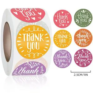 500 шт. благодарю вас за поддержку моего маленького деловые наклейки 1 ''Симпатичные Круглые Цветочные удовлетворение этикетки для магазинов домашние ремесла