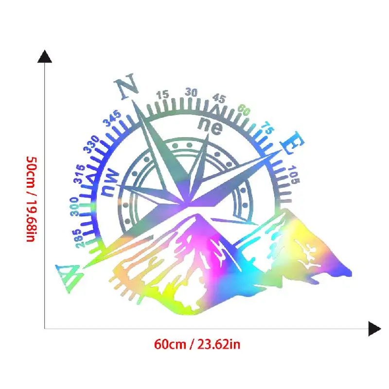 

Colorful Mountains Compass Navigation Vehicle Sticker Compass Door Sticker Mountains hood Body Sticker