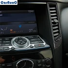 Для Infiniti FX 2009-2013 QX70 2014-2017 Автомобильная центральная консоль рамка для выхода воздуха отделка панели наклейка из углеродного волокна стикеры аксессуары