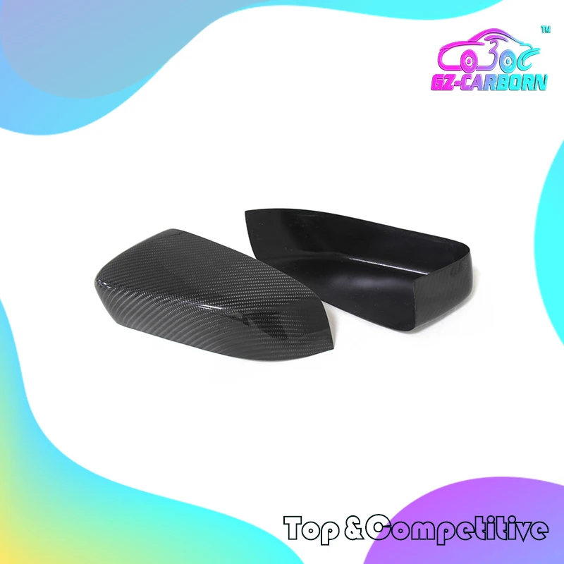 

Body Side Rear View Mirror Cover Add On Type Gloss Black Real Carbon Fiber 2008 2009 2010 2011 2012 2013 For Ford Mustang