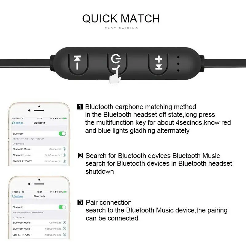 Xt11 магнитные музыкальные Bluetooth 4 2 наушники спортивные беспроводные гарнитура с