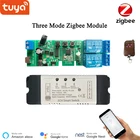 Модуль переключателя Zigbee Tuya 5  32 В, 2 канала, с RF433 Zigbee Inching  Self-LockInterlock, управление через приложение, Совместимость с Alexa