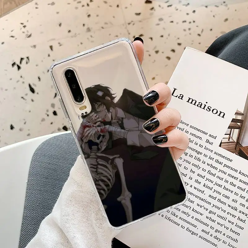 

Japan anime bungou stray Phone Case Transparent for Samsung A71 S9 10 20 HUAWEI p30 40 honor 10i 8x xiaomi note 8 Pro 10t 11