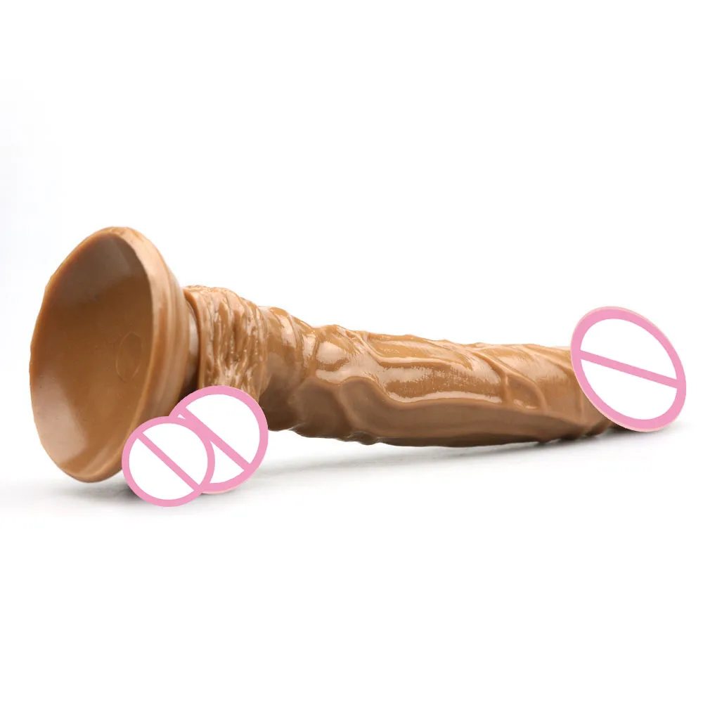 Супер длинный дилдо с чашкой отсоса большой реалистичный пенис фалоимитатор