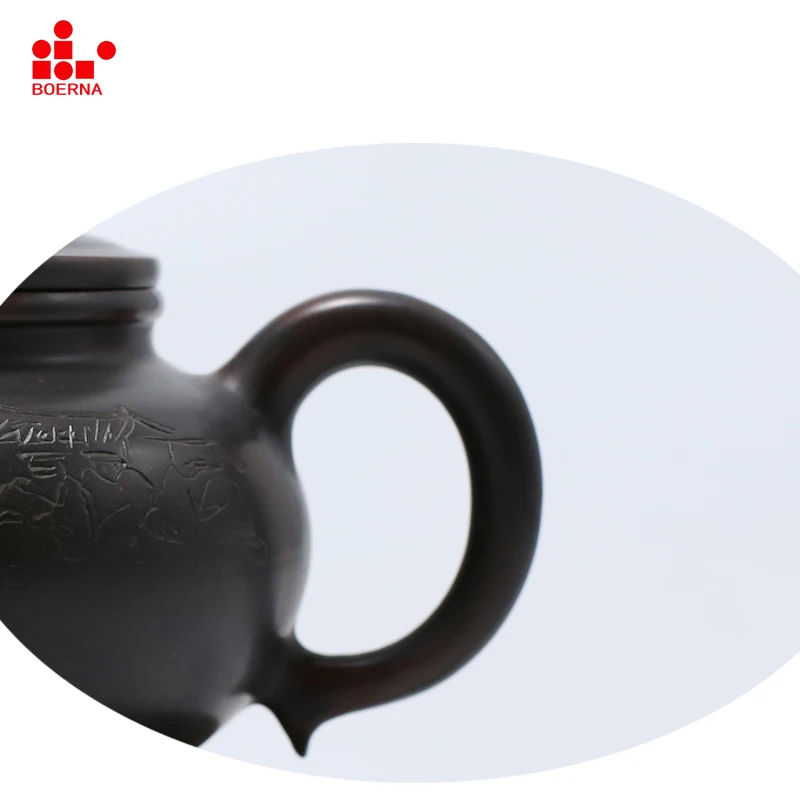

BOERNA Nixing Pottery Teapot 250ml Handmade Kung Fu Tea Set Teapots Ceramic Chinese porcelain Clay Kettle Gift Safe Packaging