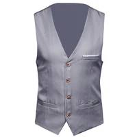 80 hot sales plus size formal men solid color suit vest single breasted business waistcoat