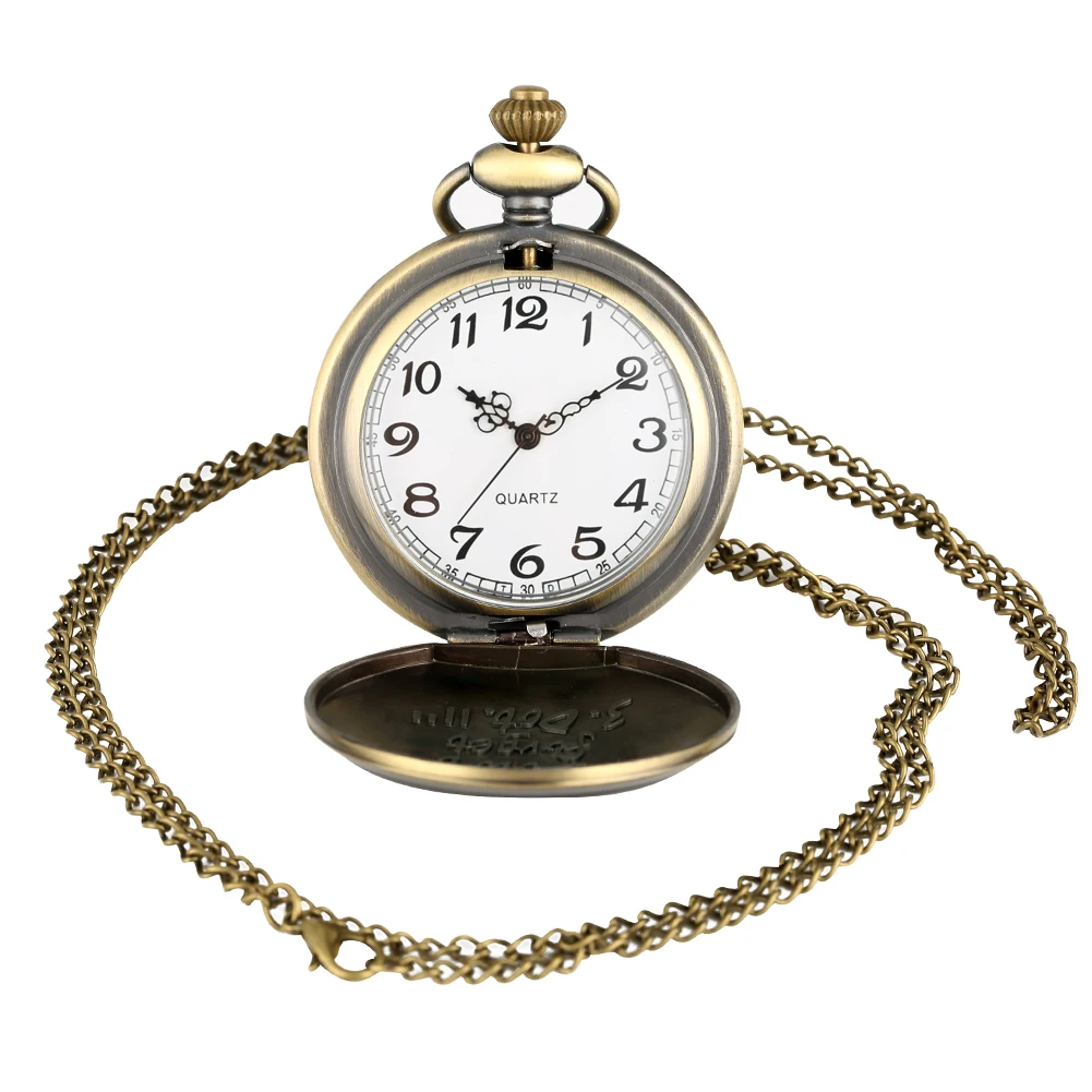 Новые карманные часы с мультипликационным серебристым тоном