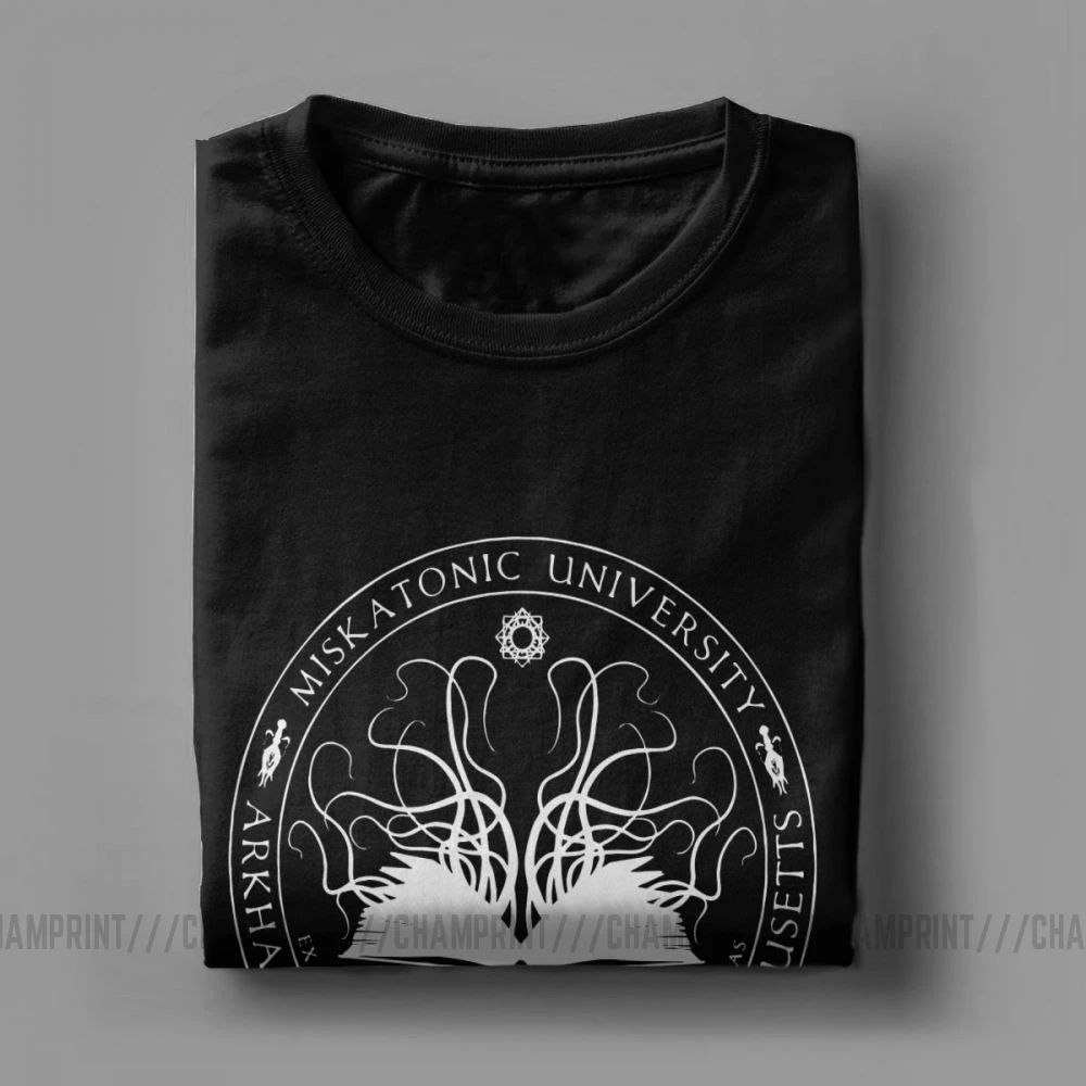 Футболки Miskatonic Sigil Call Of Cthulhu футболки Lovecraft arкхэм хлопковые с коротким рукавом