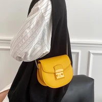 designer female bag pu leather fashion shoulder bags for women trendy personality crossbody bag solid color dating shopper bag