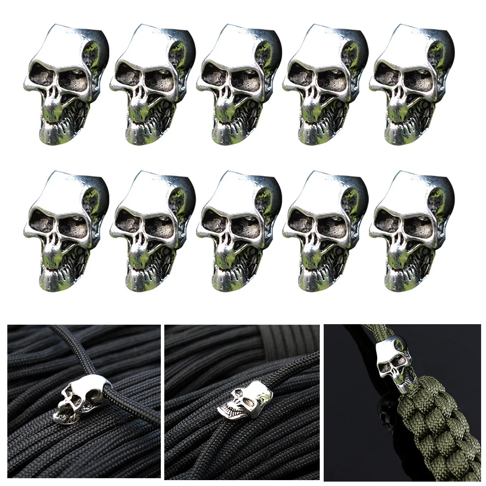 2 шт. диаметр отверстия 3 ~ 4 мм Металлические Подвески Череп Бусы на веревочке DIY