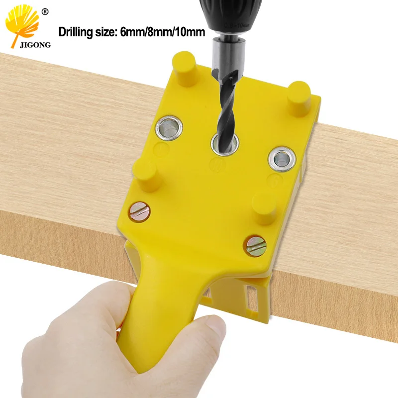 Woodworking Dowel fits 6 8 10mm Drill Bits Wood Drilling Doweling Hole Saw Tools Handheld Drill Guide with Metal Sleeve