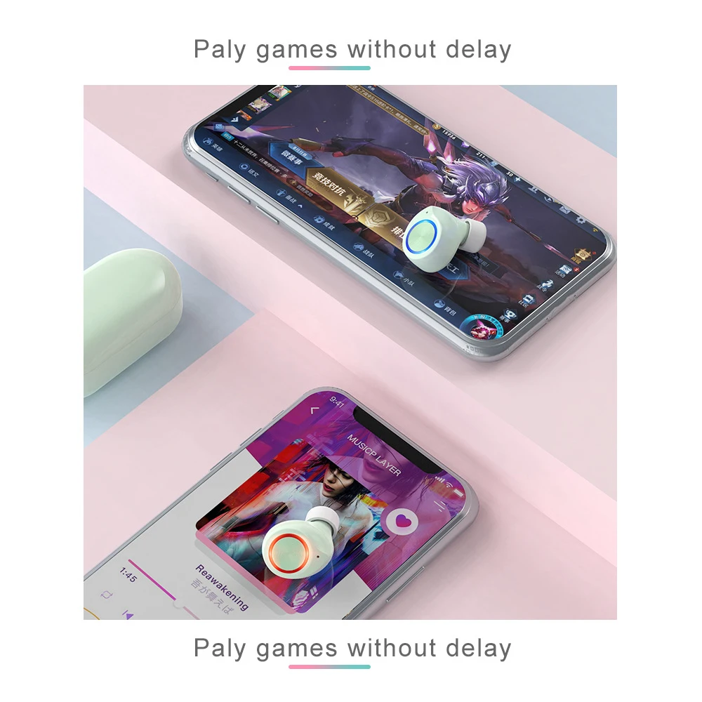 

Bluetooth Earphone TWS60 for Xiaomi Samsung Smartphone Stereo Wireless Earbuds Headset Headphone With Charging Case for iphone