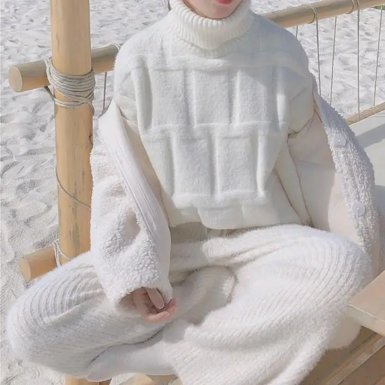 Женские трикотажные пуловеры свитер комплекты из двух предметов тонкий