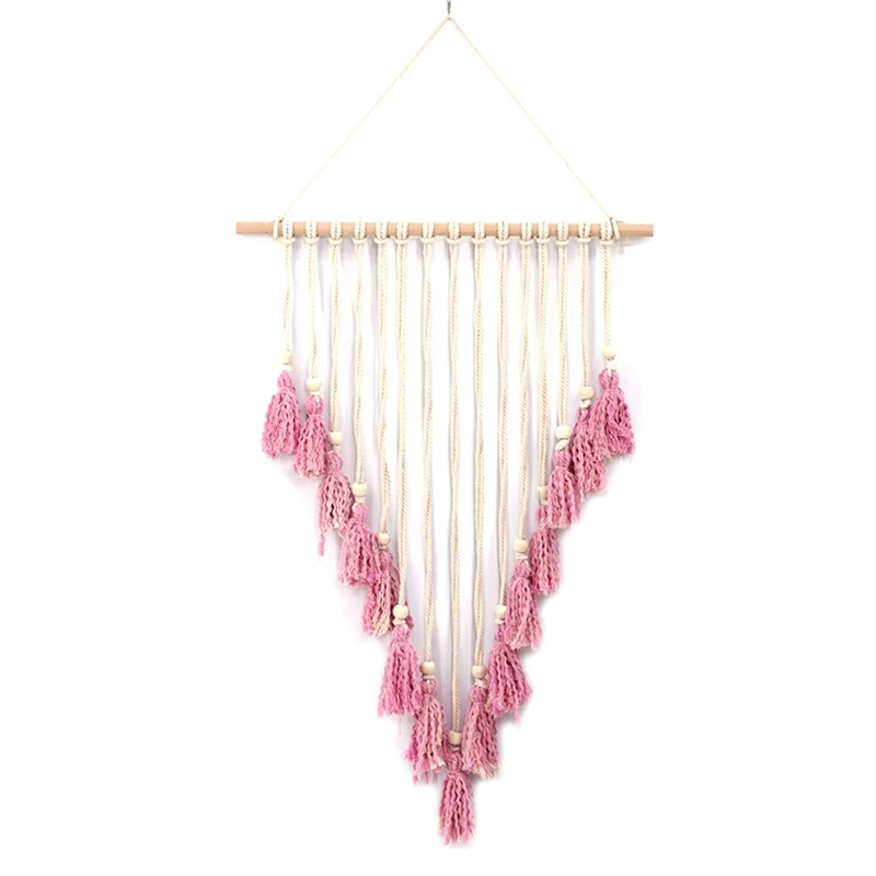 

Hand Woven Macrame Wall Hanging Boho Style Tapestry Bohemian Wedding Tapestry for Home Bedroom Decoration