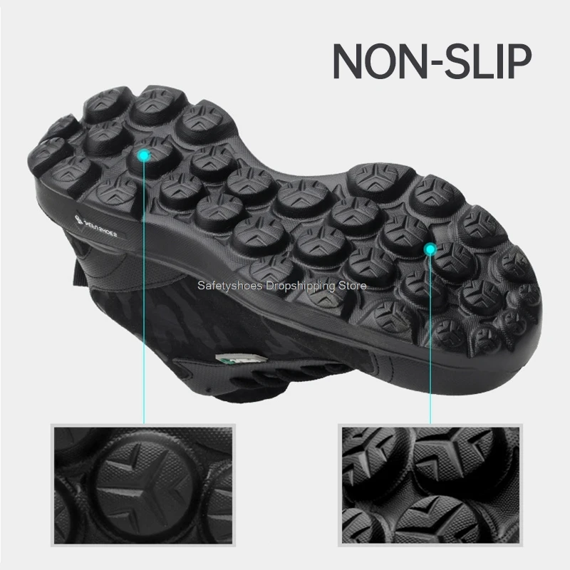 

Lighweight Safety Shoes Men Steel Toe Cap Anti-slip Breathable Work Shoes Man Boots Construction Insulated 6kv Electrician Shoes