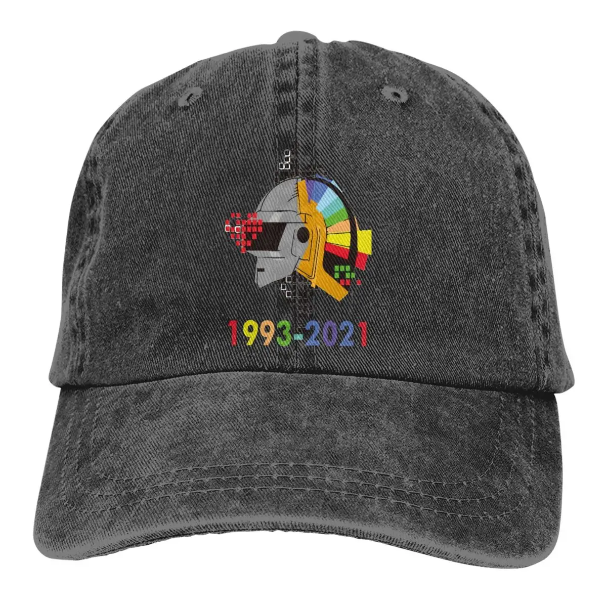 

Draft Punk Electronic Production Band Multicolor Hat Peaked Women's Cap Colorful Personalized Visor Protection Hats