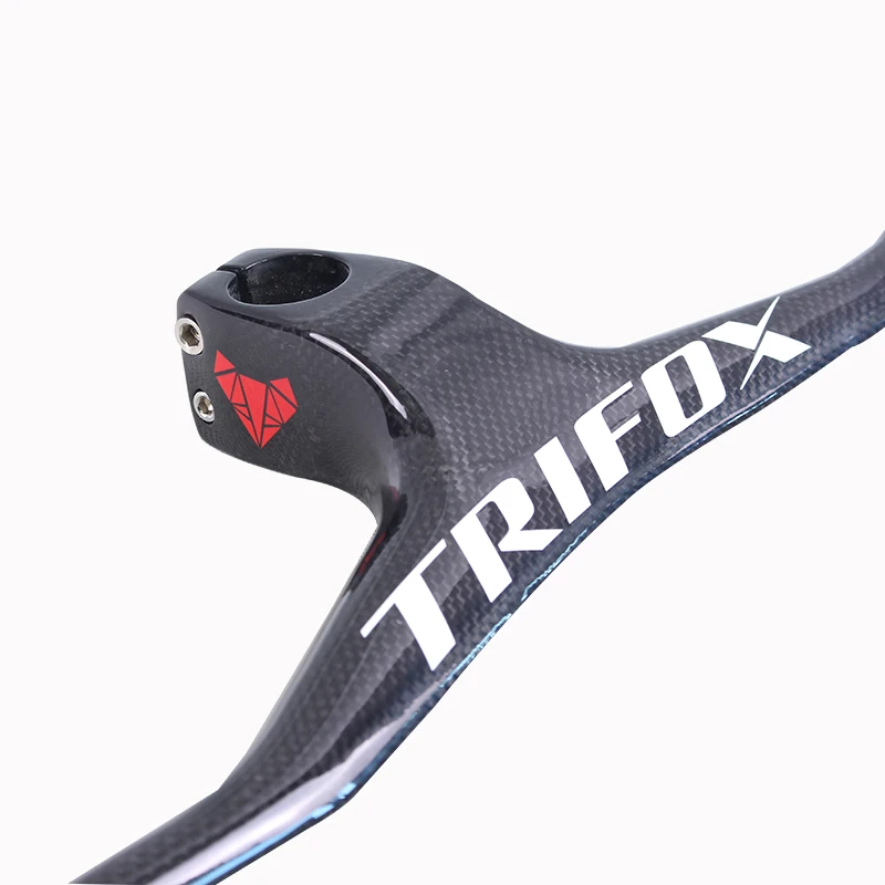 red TRIFOX MTB велосипедный стояк-17/2 градусов однообразный Интегрированный руль со стержнем 3 к черный матовый 600-800 мм углеродный MTB руль - Цвет: red
