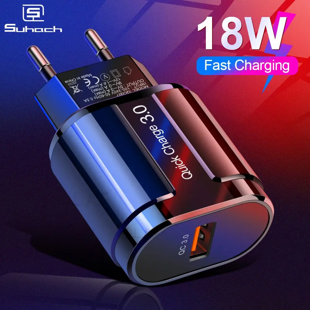 Suhach Quick Charge 3 0 2 USB зарядное устройство для iPhone Xiaomi Samsung Huawei QC3.0 QC Charing Turbo настенный