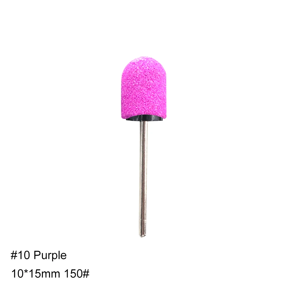 No.10 purple 1 шт. шлифовальные круги для ногтей Кепки 150 Grip Rubber станок фрезерный резак для удаление маникюра гель аксессуары для педикюра инструмент LA725-1 - Цвет: No.10 purple