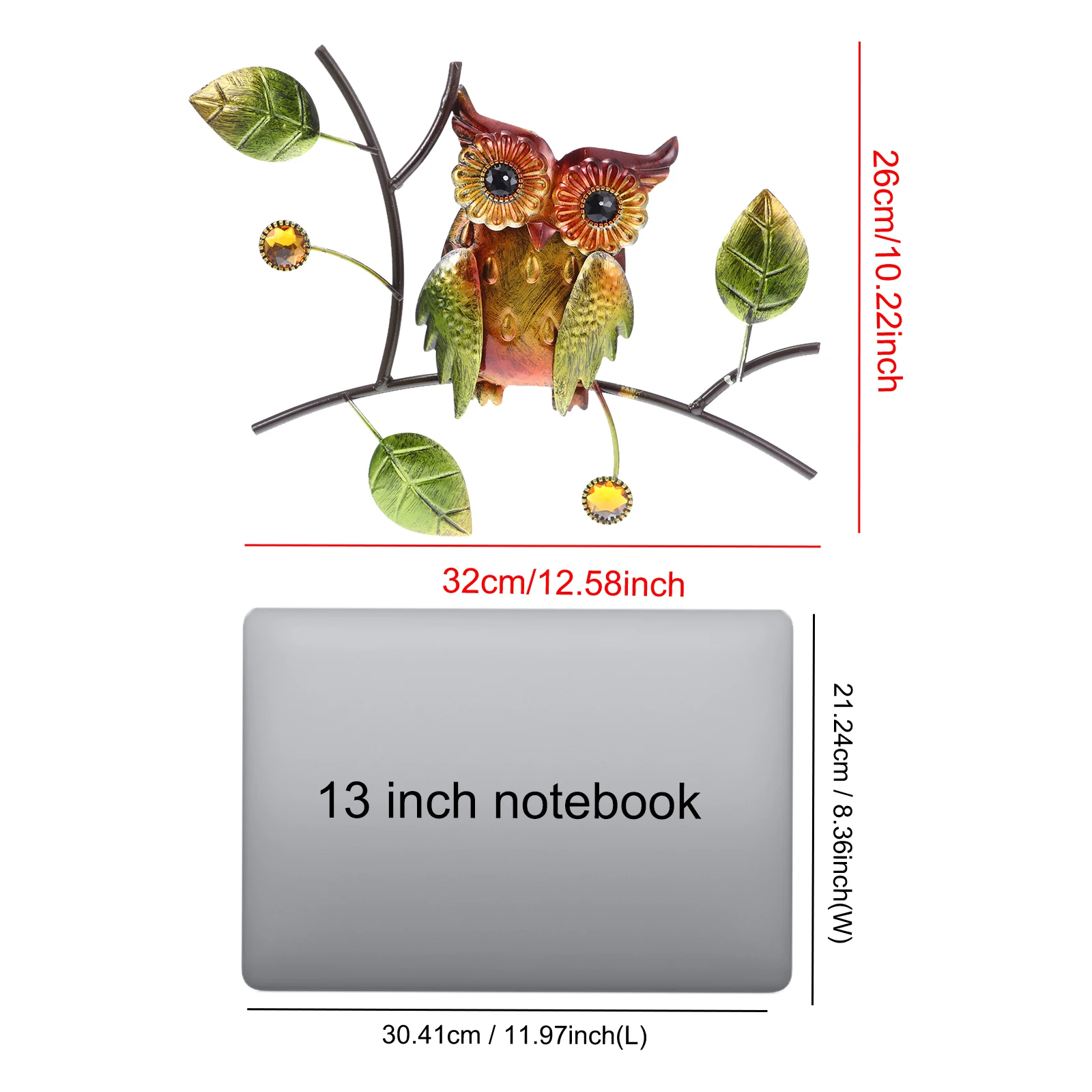 Настенное украшение в виде совы подвесное железная настенная декорация для дома