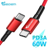 tiegem usb c to usb c cable fast charging quick charge 4 0 usb c cable for samsung galaxy note 10 s9 pd 60w 3a for macbook ipad