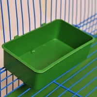 pet bird parrot bath tub plastic multi purpose food container green