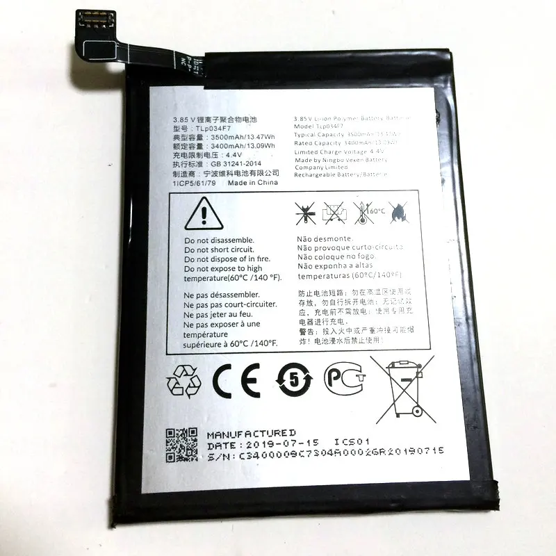 

3500mAh Battery TLp034F1 TLp034F7 for Alcatel Alcatel 3 (2019) 5053Y 5053K, 3L (2019) 5039D Batteria