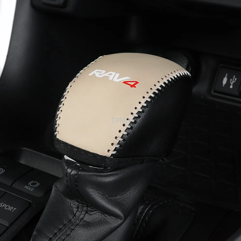 Чехол для рычага переключения передач, натуральная кожа, для Toyota RAV4, 2019, 2020, 2021