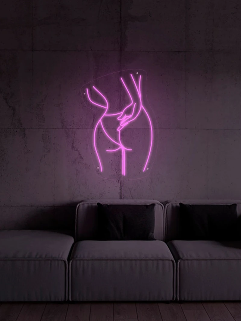 Aesthetic Cute Female Nude  Neon Sign Custom Decoracion Acrylic For Shop Party Gift Home Kawaii  Anime Wall Room Decor