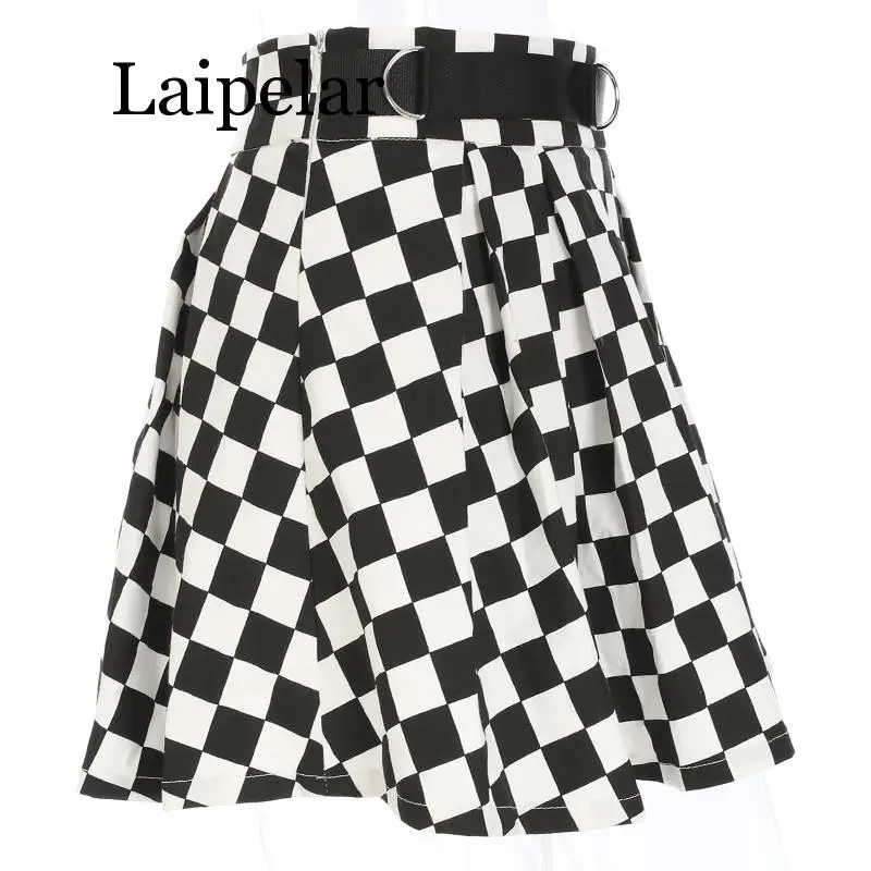 

Pleated Plaid Skirts Womens High Waisted Checkered Skirt Harajuku Dancing Korean Style Sweat Short Mini Skirts Female