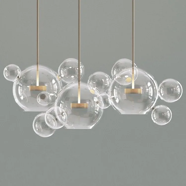 Потолочная люстра светодиодный прозрачный стеклянный