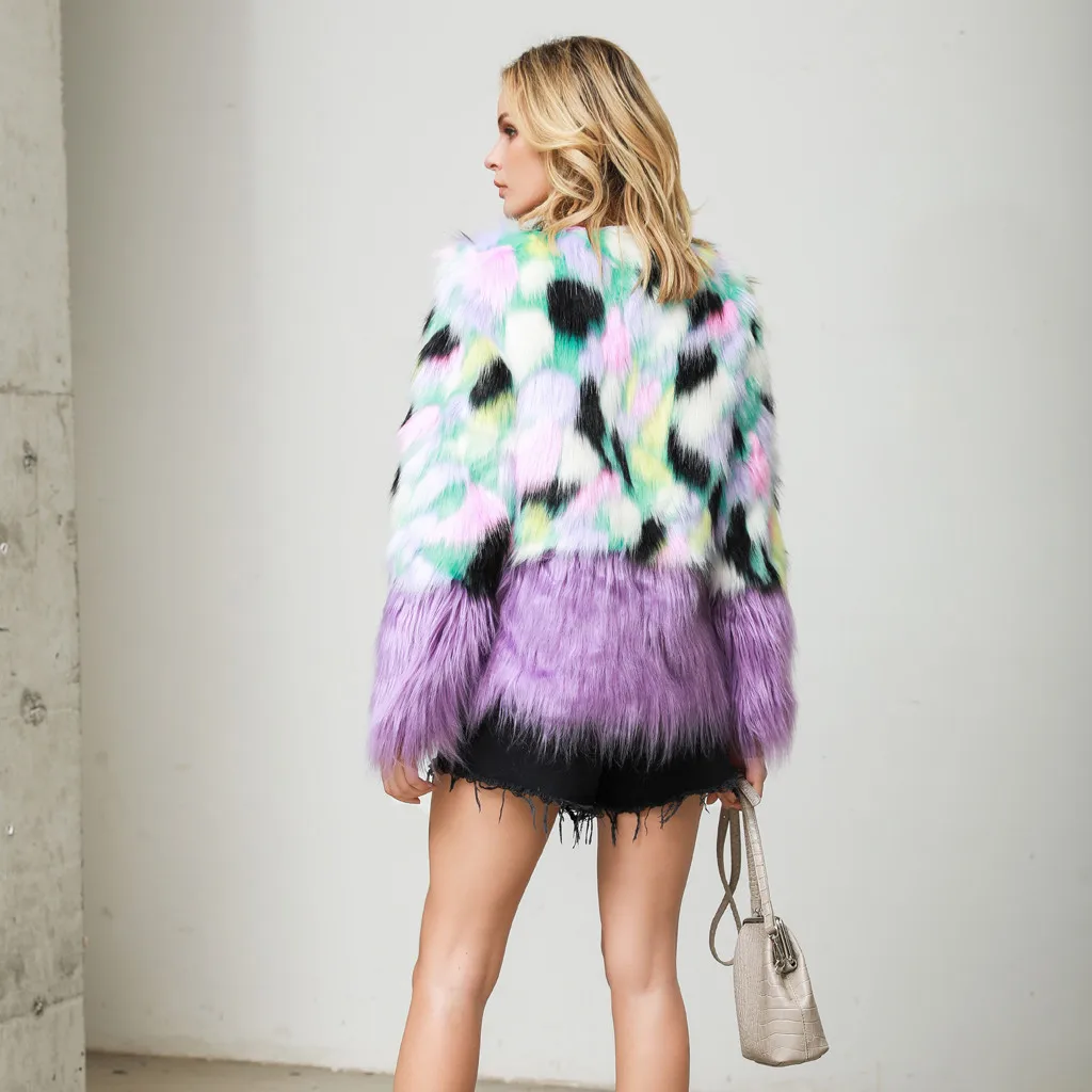 Новое пальто из искусственного меха 2019 зимнее женское модное Бохо верхняя одежда