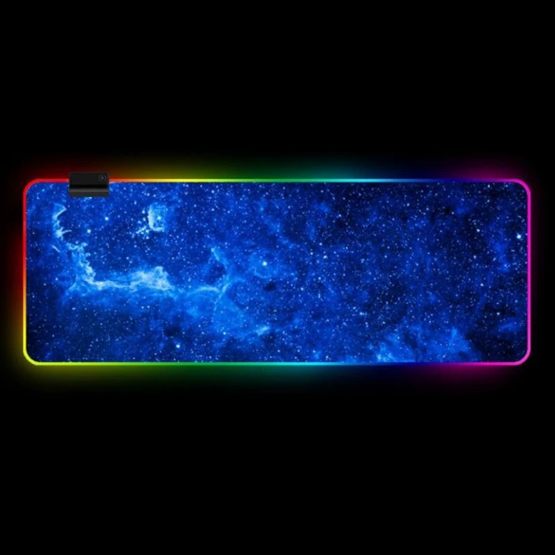 Star Sky Large Gaming Mouse Pad RGB LED Glowing Gamer Keyboard Mousepad Mice Mat for PC Computer Laptop | Компьютеры и офис