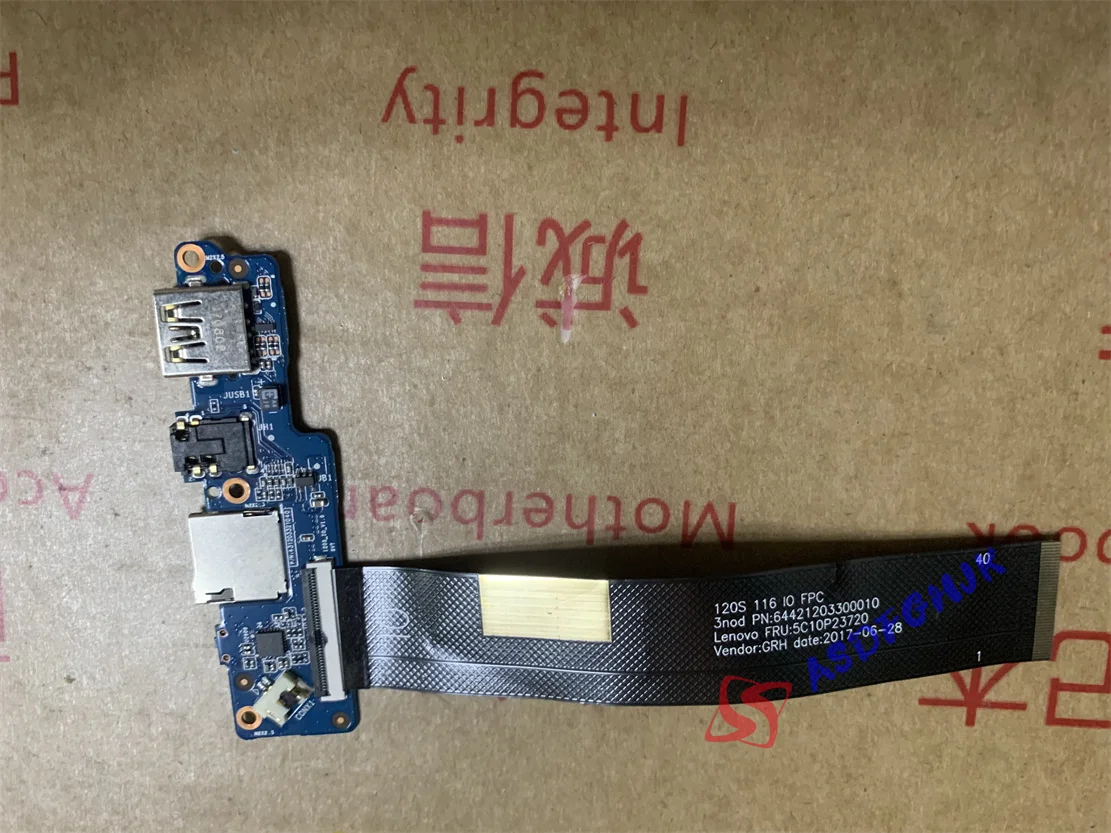 Оригинальная плата 5C50P23900 для Lenovo IdeaPad 120s-11iap USB IO с кабелем полностью
