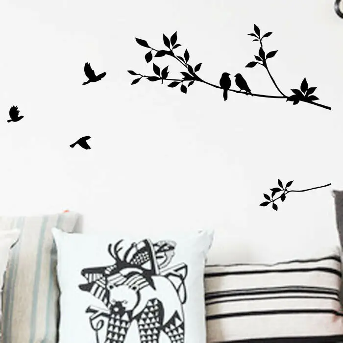 Новая наклейка на стену семейное дерево птица сделай сам переводная бумага