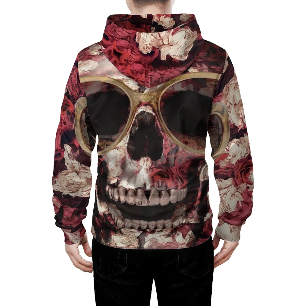 Модная мужская толстовка с капюшоном для Хэллоуина серия черепа 3D принт
