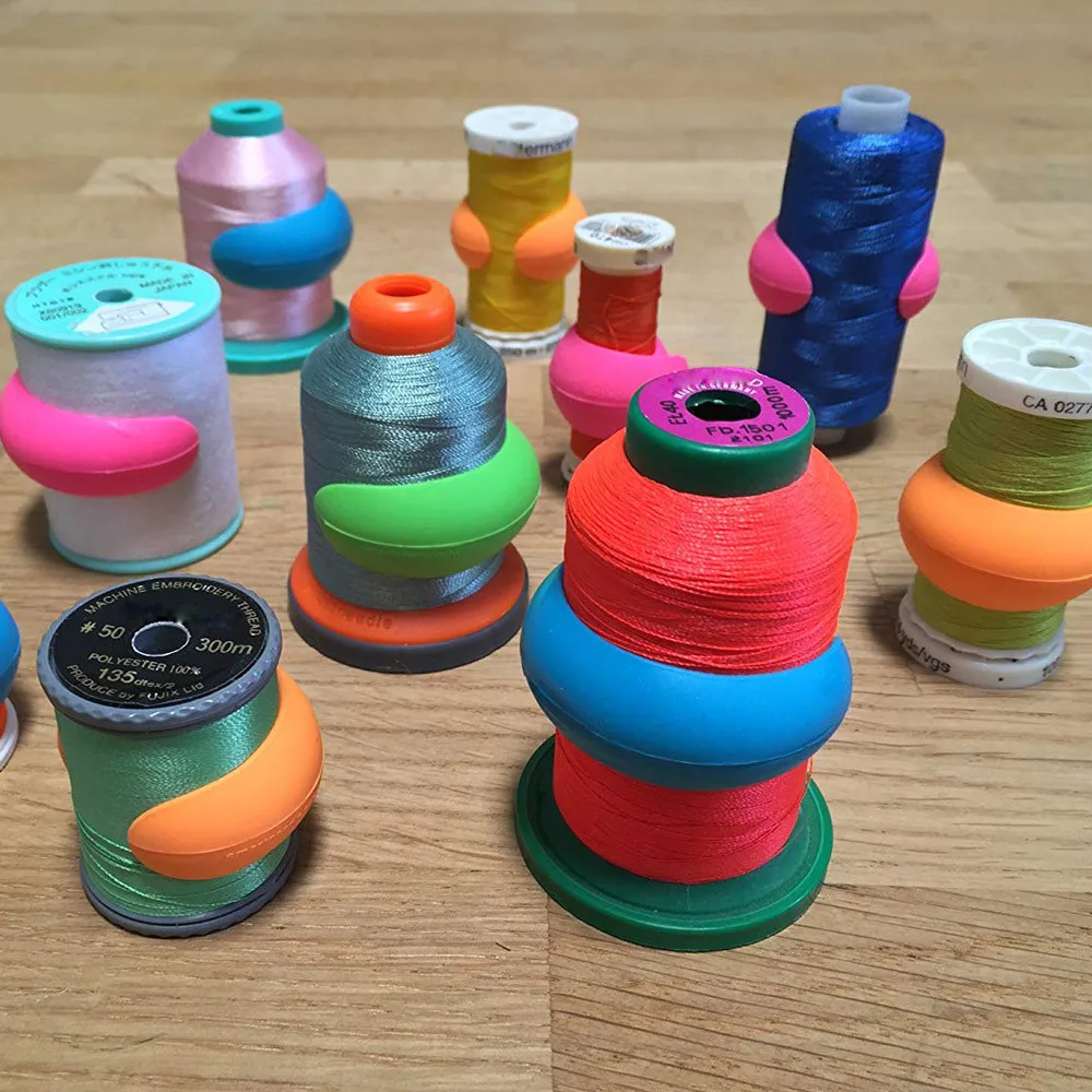 8/16/24/32/40/48pc Silicone Sewing Thread Accessories Spool Savers Huggers Bobbin Clamps Set 2020 | Дом и сад