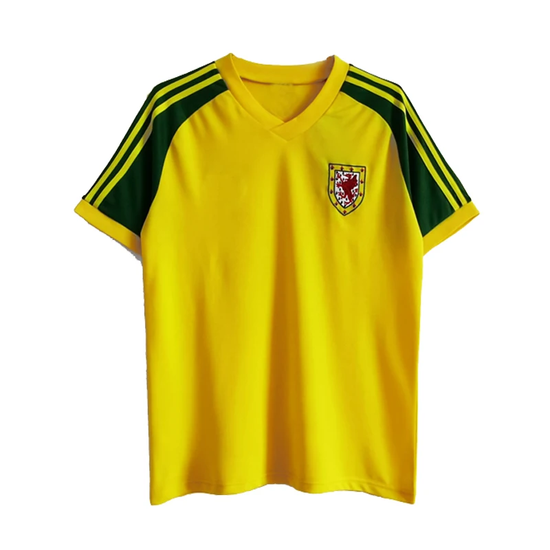 

1982 1990 1992 1994 1996 1998 Wales Retro Jerseys T-Shirt High Qualit Customize GIGGS Hughes Rush Joey Jones Bodin Goss Saunders