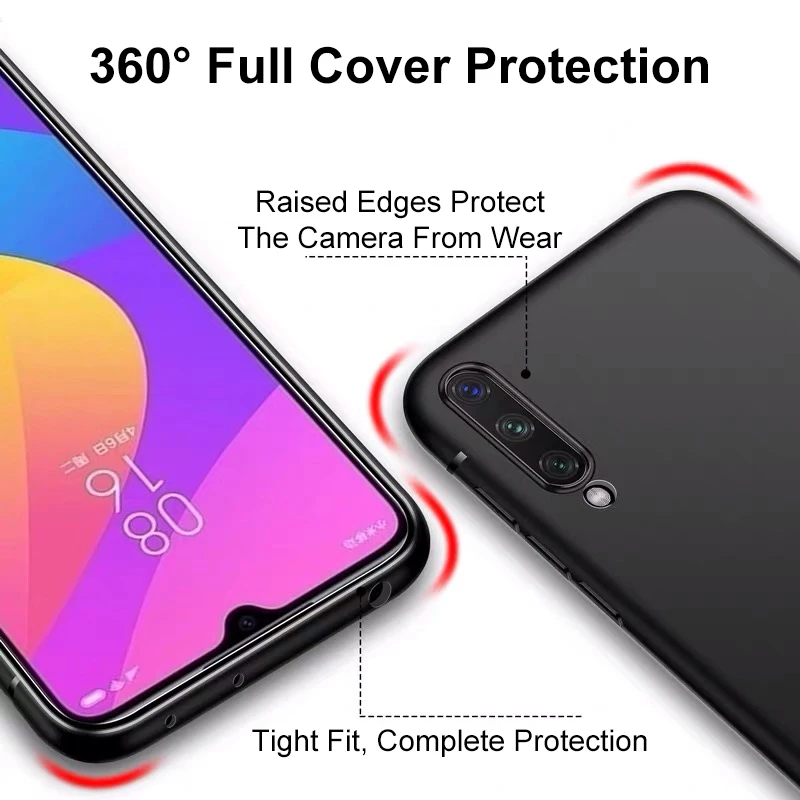 Твердые Цвет силиконовый чехол для Xiaomi Mi 8 9 Se A1 A2 6 ультра тонкий матовый Задняя