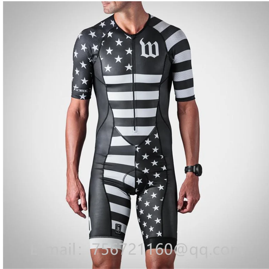 Синий Wattieink открытый Трикотажный костюм для триатлона skinsuit Велоспорт мужской Велосипедный Спорт ciclismo Боди Набор всплеск Одежда MTB кожи костюм - Цвет: Синий