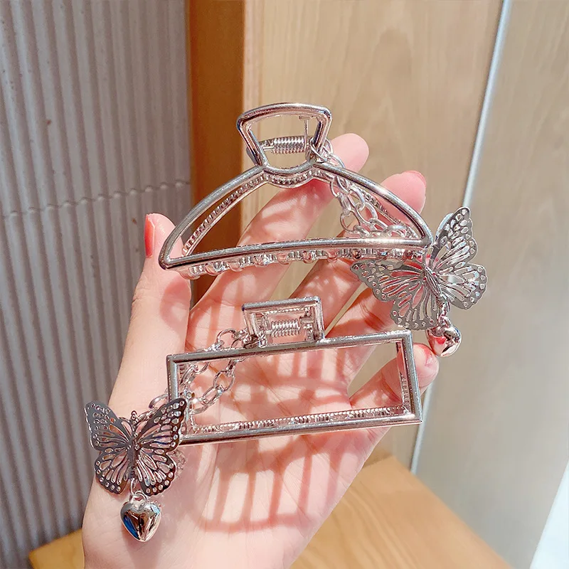 

2021 Multiple Styles Fashion Alloy Geometric Large Butterfly Love Pendant Hairpin Barrettes for Women Girl Accessories Headwear