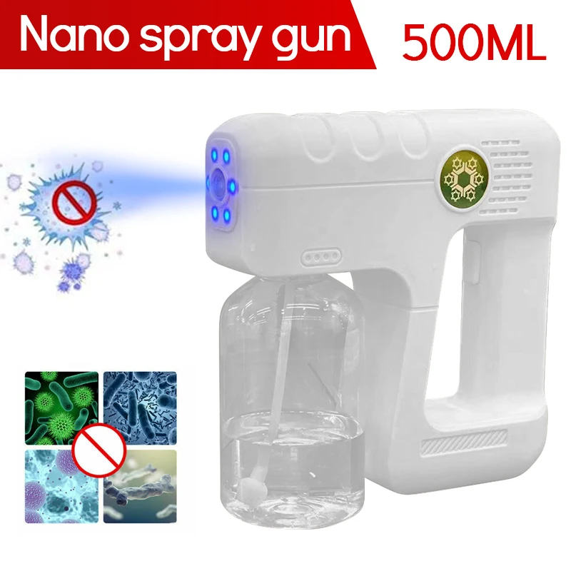 

New Q500 500 ML Disinfection Gun Wireless Atomization Gun Nano Spray Gun Atomization Sterilizing Nano Spray Gun For Home Office